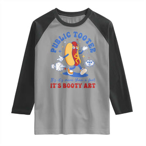 Funny Embarrassing Raglan Shirt Public Tooter It's More Than A Fart Inappropriate TS10 Sport Gray Black Print Your Wear