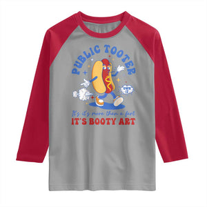 Funny Embarrassing Raglan Shirt Public Tooter It's More Than A Fart Inappropriate TS10 Sport Gray Red Print Your Wear