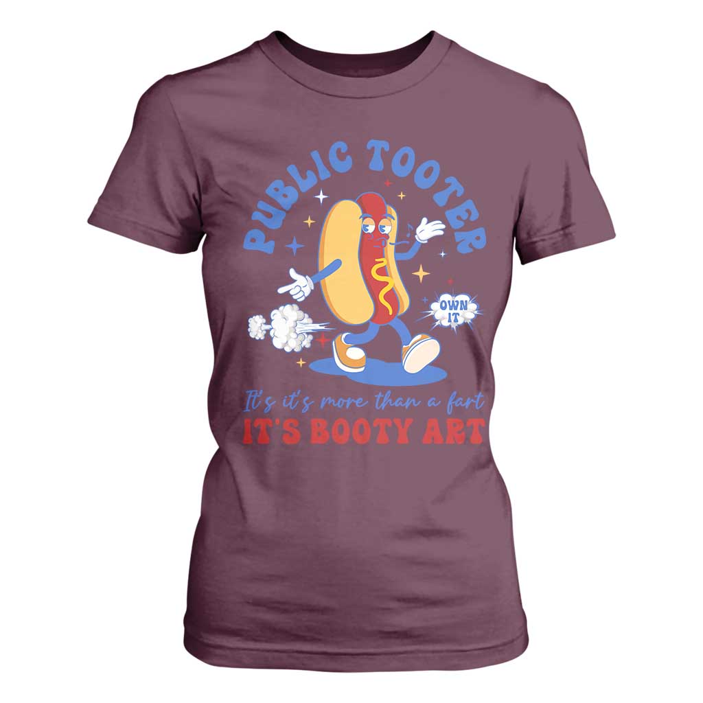 Funny Embarrassing T Shirt For Women Public Tooter It's More Than A Fart Inappropriate TS10 Maroon Print Your Wear