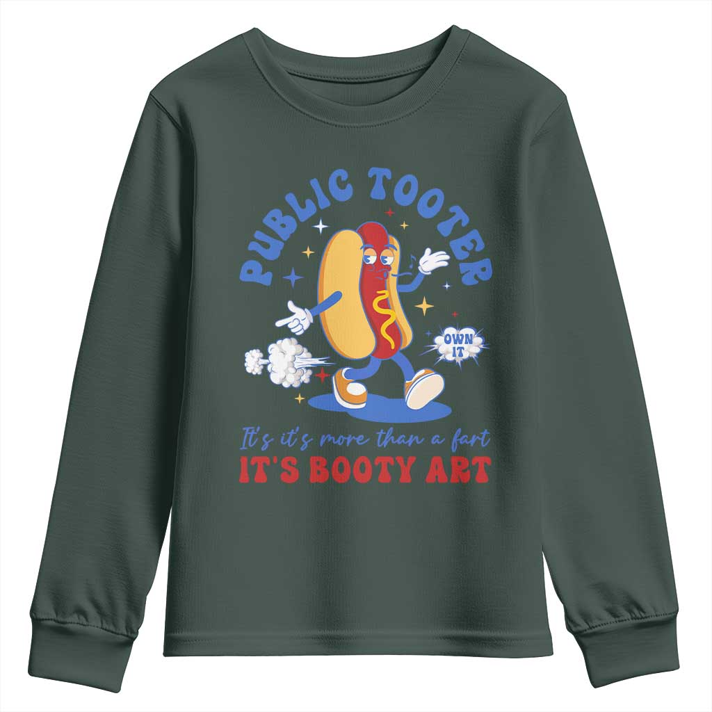 Funny Embarrassing Youth Sweatshirt Public Tooter It's More Than A Fart Inappropriate TS10 Dark Forest Green Print Your Wear