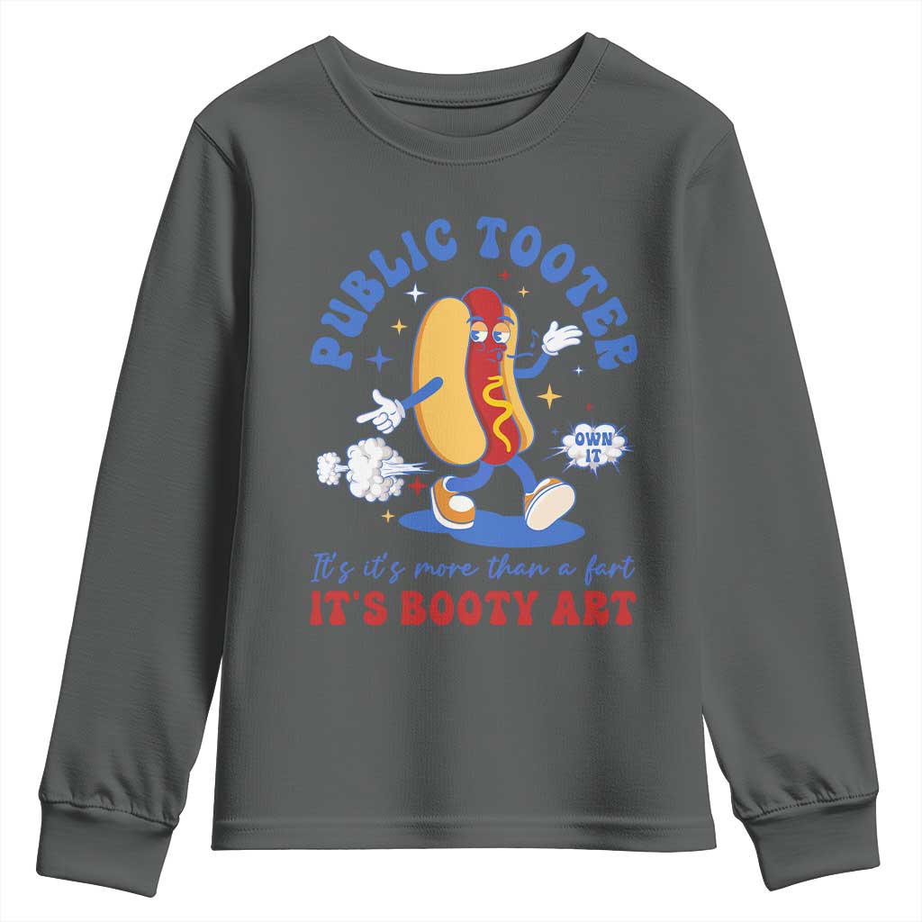 Funny Embarrassing Youth Sweatshirt Public Tooter It's More Than A Fart Inappropriate TS10 Dark Heather Print Your Wear