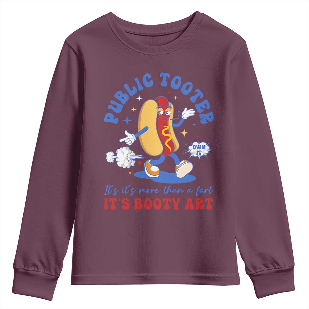 Funny Embarrassing Youth Sweatshirt Public Tooter It's More Than A Fart Inappropriate TS10 Maroon Print Your Wear