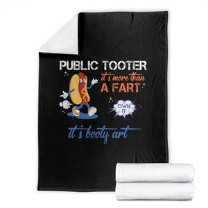 Public Tooter Throw Blanket Its More Than A Fart Funny Inappropriate Embarrassing TS10 Black Print Your Wear