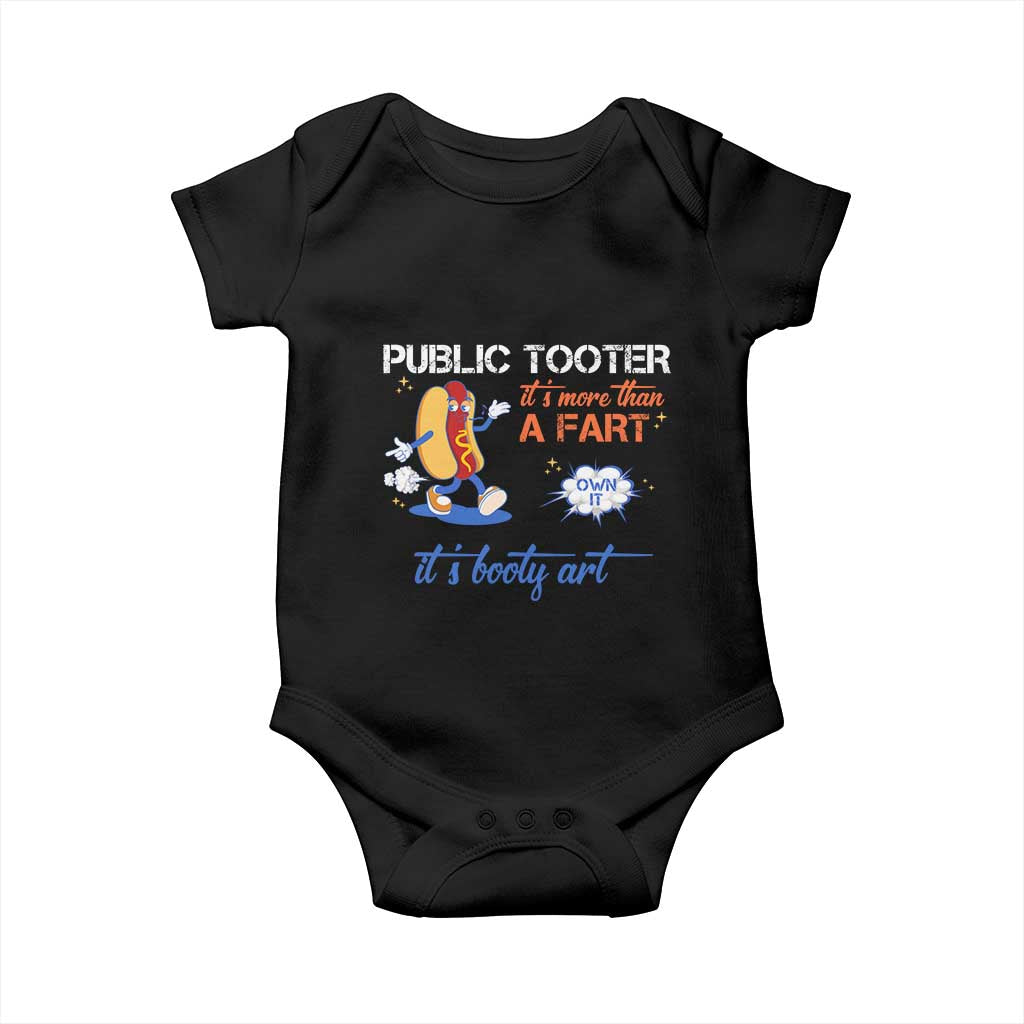 Public Tooter Baby Onesie Its More Than A Fart Funny Inappropriate Embarrassing TS10 Black Print Your Wear