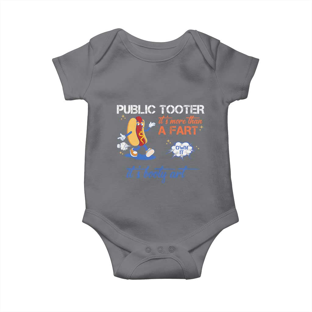 Public Tooter Baby Onesie Its More Than A Fart Funny Inappropriate Embarrassing TS10 Charcoal Print Your Wear