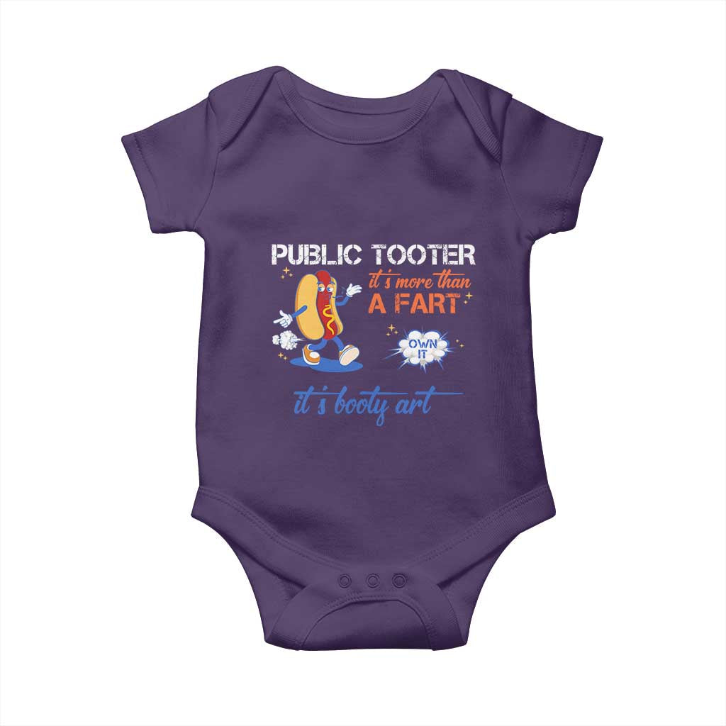 Public Tooter Baby Onesie Its More Than A Fart Funny Inappropriate Embarrassing TS10 Purple Print Your Wear