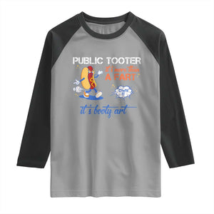 Public Tooter Raglan Shirt Its More Than A Fart Funny Inappropriate Embarrassing TS10 Sport Gray Black Print Your Wear