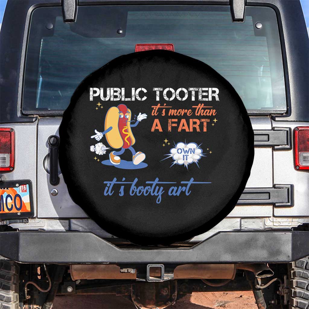 Public Tooter Spare Tire Cover Its More Than A Fart Funny Inappropriate Embarrassing TS10 No hole Black Print Your Wear