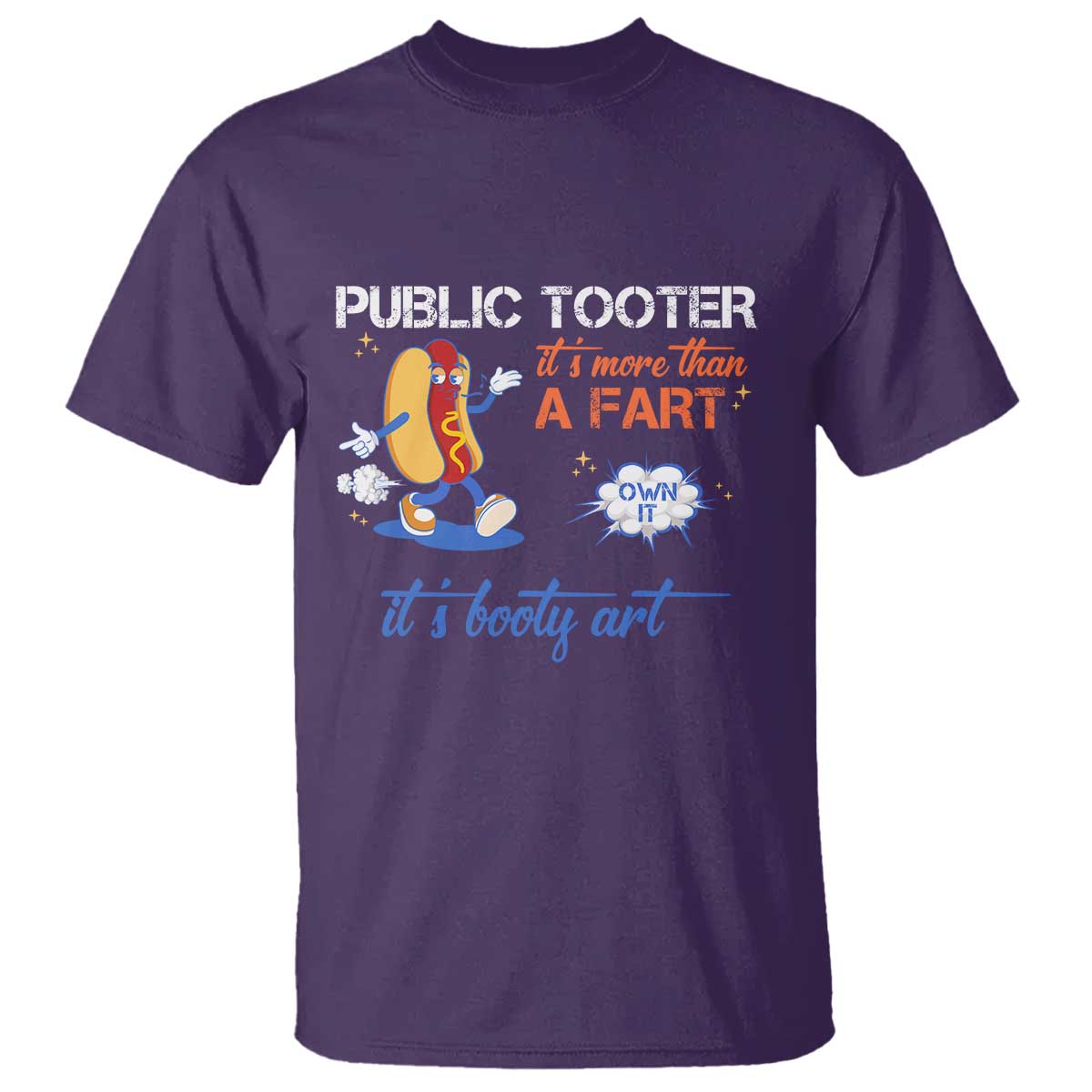Public Tooter T Shirt Its More Than A Fart Funny Inappropriate Embarrassing TS10 Purple Print Your Wear