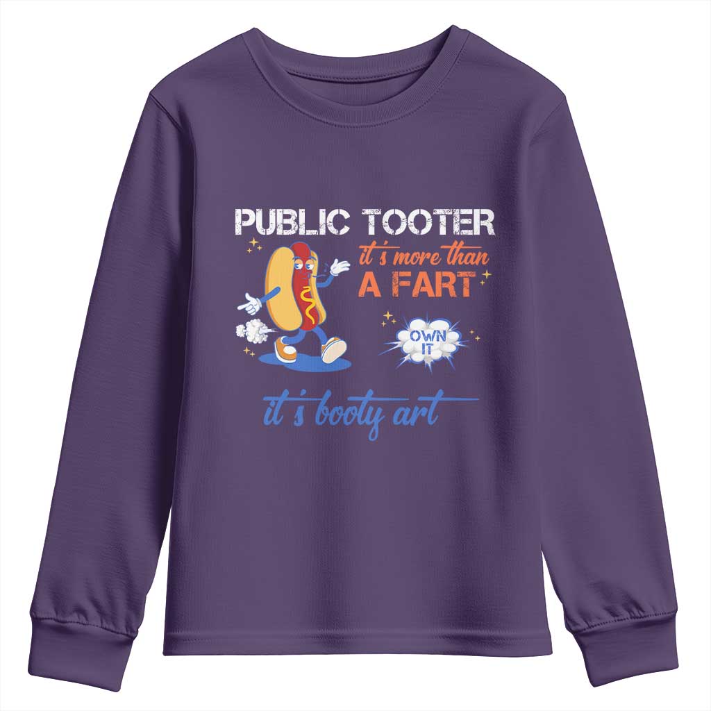 Public Tooter Youth Sweatshirt Its More Than A Fart Funny Inappropriate Embarrassing TS10 Purple Print Your Wear