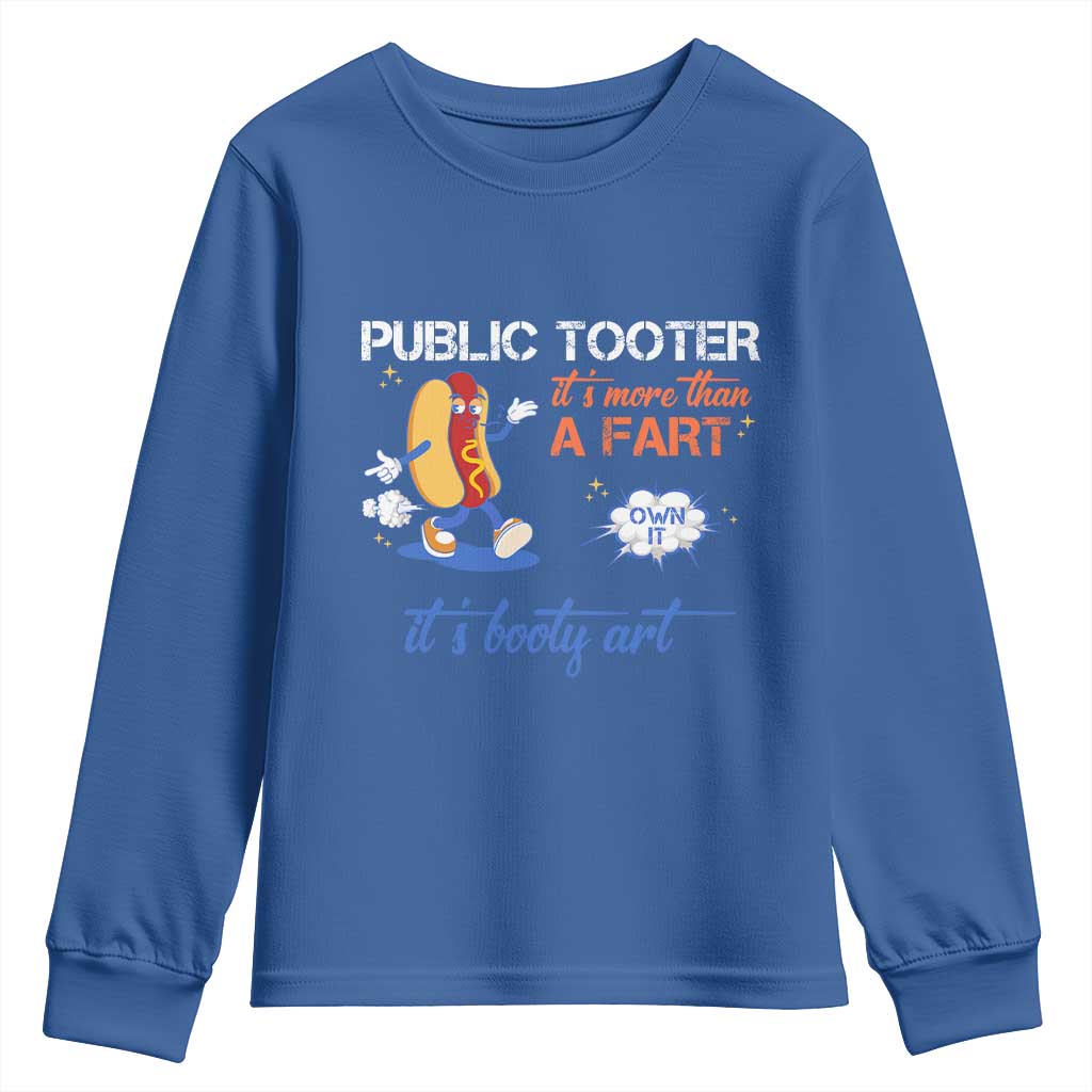 Public Tooter Youth Sweatshirt Its More Than A Fart Funny Inappropriate Embarrassing TS10 Royal Blue Print Your Wear