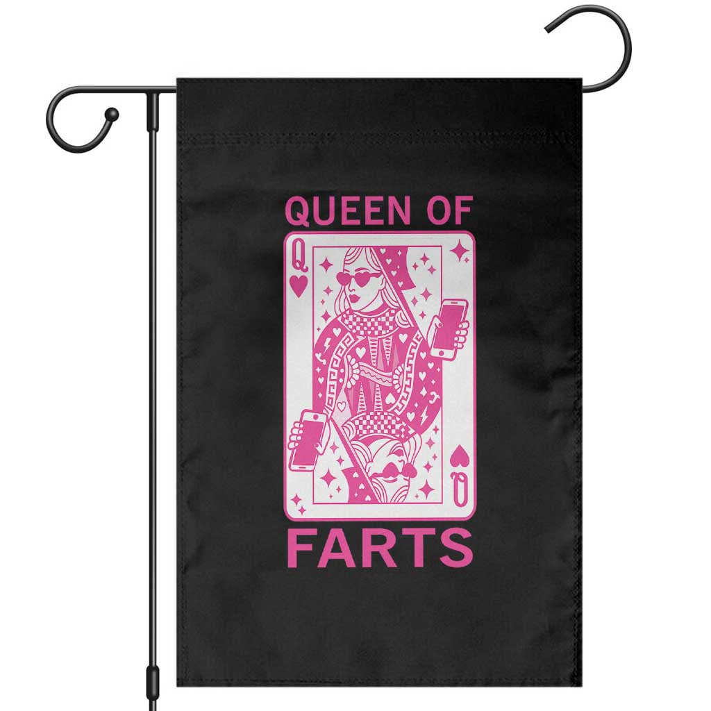 Queen of Farts Garden Flag Funny Joke Inappropriate Fart Prank Gift TS10 Black Print Your Wear