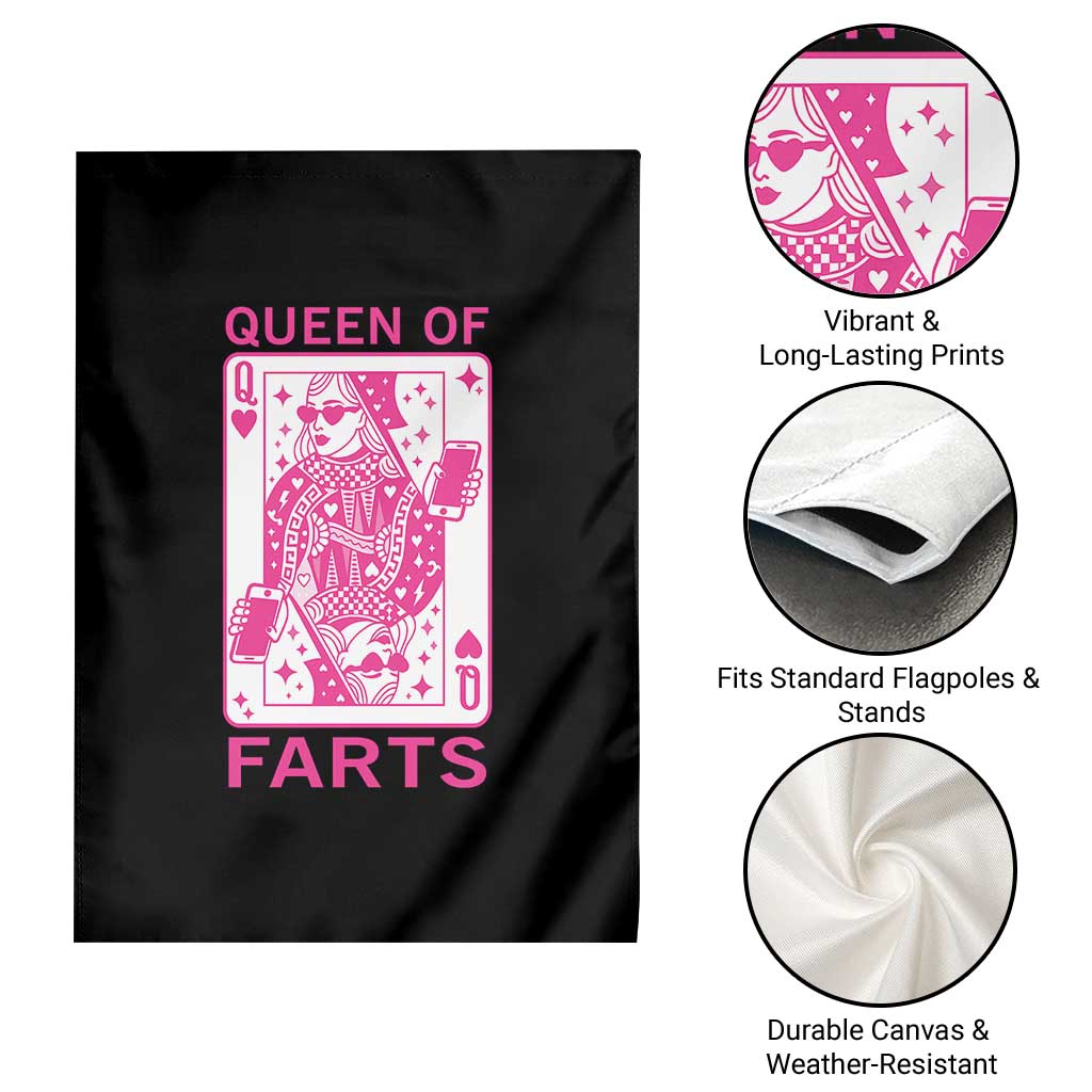 Queen of Farts Garden Flag Funny Joke Inappropriate Fart Prank Gift TS10 Print Your Wear