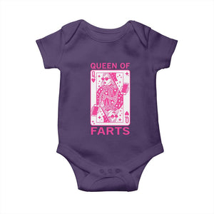 Queen of Farts Baby Onesie Funny Joke Inappropriate Fart Prank Gift TS10 Purple Print Your Wear