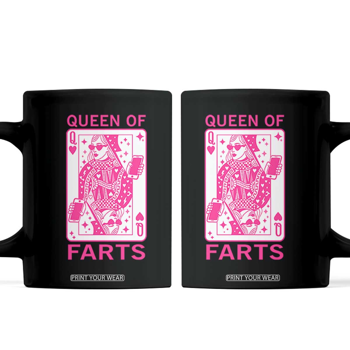 Queen of Farts Coffee Mug Funny Joke Inappropriate Fart Prank Gift TS10 Black Print Your Wear