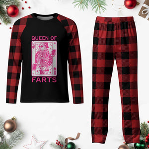 Queen of Farts Plaid Pajama Set Funny Joke Inappropriate Fart Prank Gift TS10 Buffalo Plaid Print Your Wear