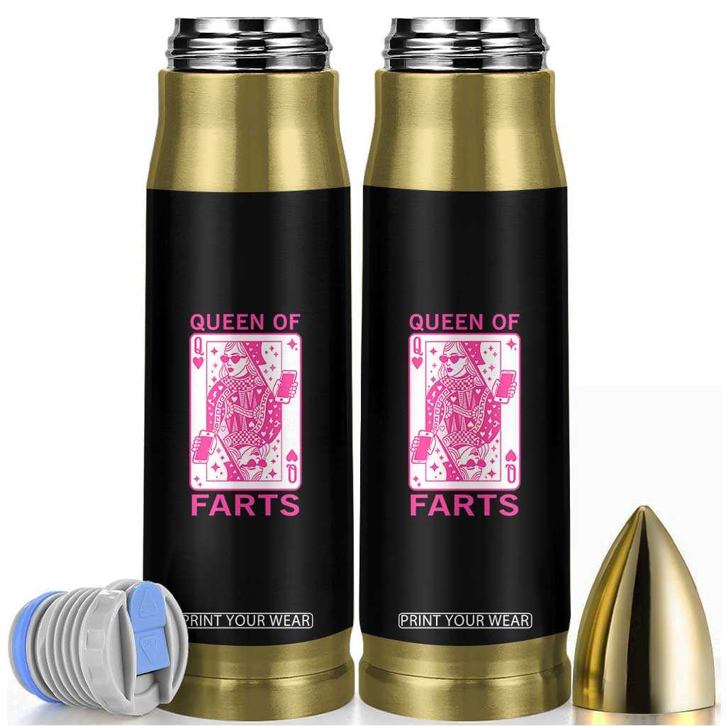 Queen of Farts Bullet Tumbler Funny Joke Inappropriate Fart Prank Gift TS10 Black Print Your Wear