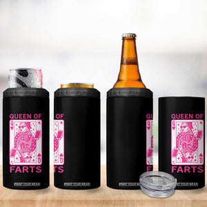 Queen of Farts 4 in 1 Can Cooler Tumbler Funny Joke Inappropriate Fart Prank Gift TS10 Print Your Wear