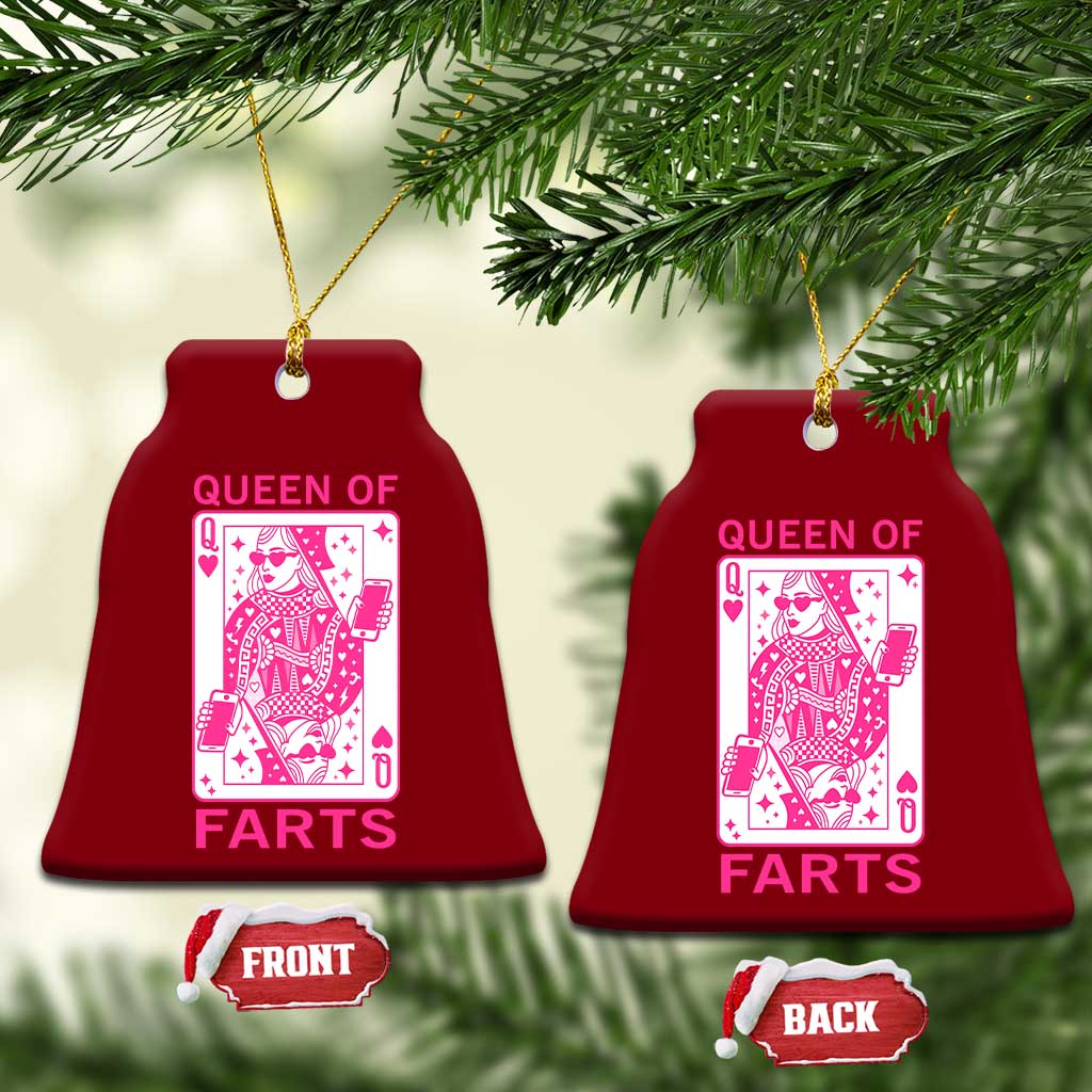 Queen of Farts Ceramic Ornament Funny Joke Inappropriate Fart Prank Gift TS10 Print Your Wear