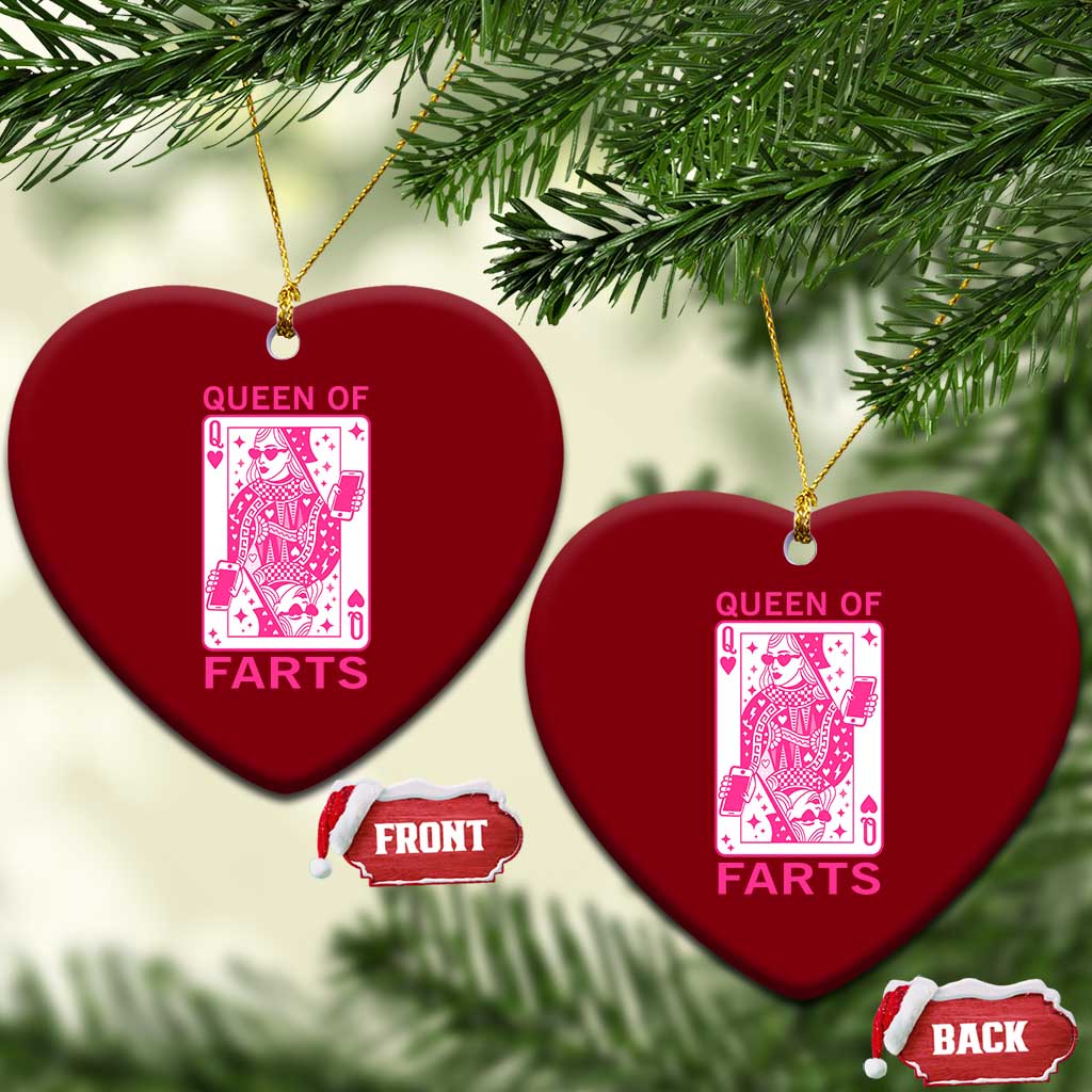 Queen of Farts Ceramic Ornament Funny Joke Inappropriate Fart Prank Gift TS10 Print Your Wear