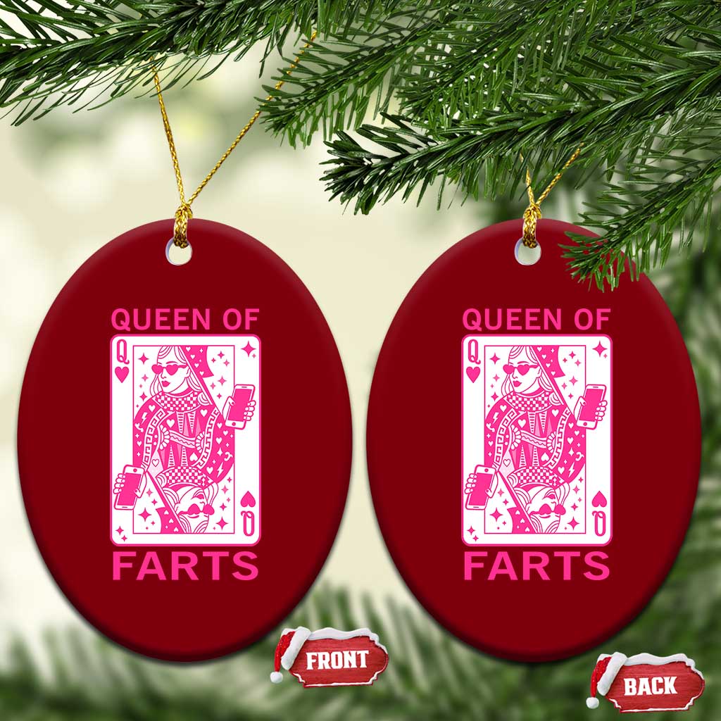 Queen of Farts Ceramic Ornament Funny Joke Inappropriate Fart Prank Gift TS10 Print Your Wear