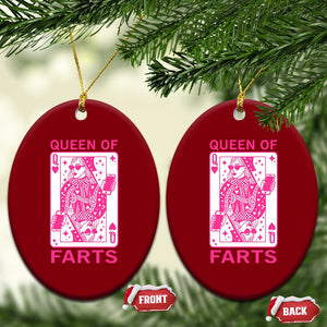 Queen of Farts Ceramic Ornament Funny Joke Inappropriate Fart Prank Gift TS10 Print Your Wear