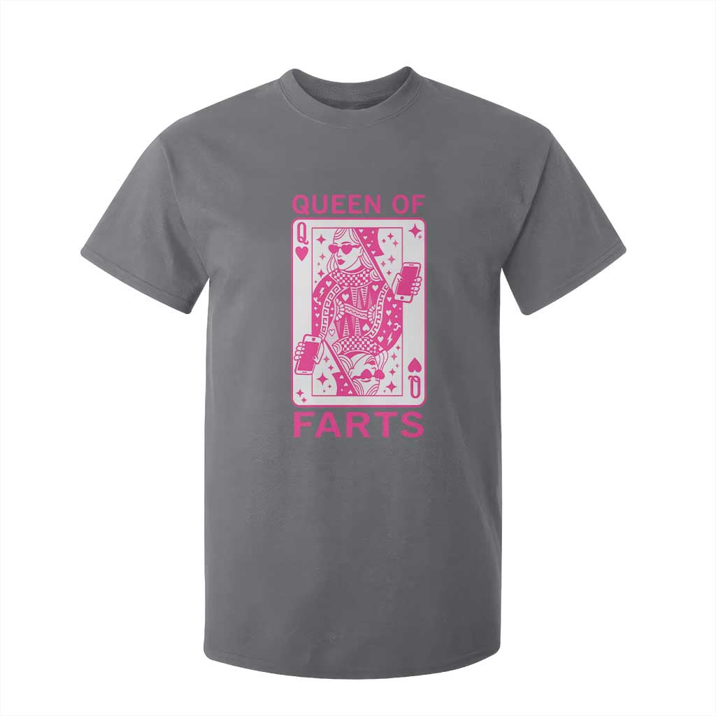 Queen of Farts T Shirt For Kid Funny Joke Inappropriate Fart Prank Gift TS10 Charcoal Print Your Wear