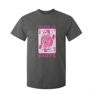 Queen of Farts T Shirt For Kid Funny Joke Inappropriate Fart Prank Gift TS10 Dark Heather Print Your Wear