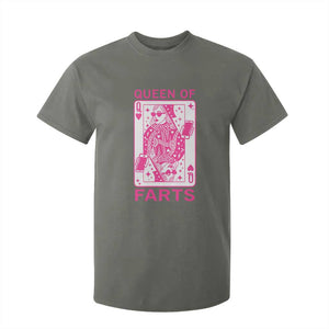 Queen of Farts T Shirt For Kid Funny Joke Inappropriate Fart Prank Gift TS10 Military Green Print Your Wear