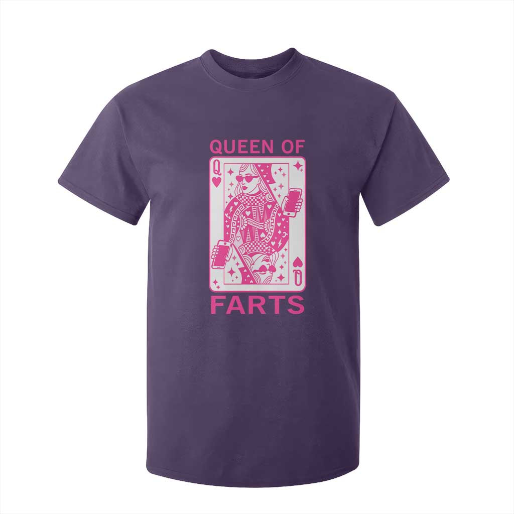 Queen of Farts T Shirt For Kid Funny Joke Inappropriate Fart Prank Gift TS10 Purple Print Your Wear