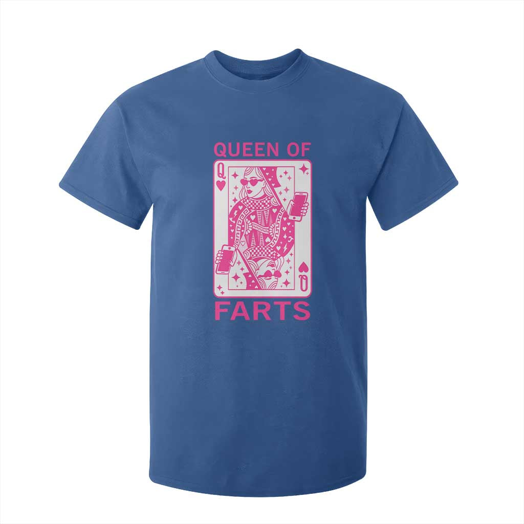 Queen of Farts T Shirt For Kid Funny Joke Inappropriate Fart Prank Gift TS10 Royal Blue Print Your Wear