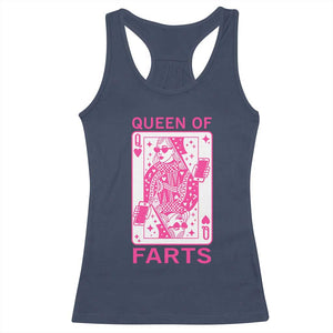 Queen of Farts Racerback Tank Top Funny Joke Inappropriate Fart Prank Gift TS10 Navy Print Your Wear