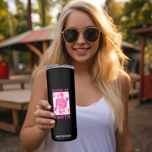 Queen of Farts Skinny Tumbler Funny Joke Inappropriate Fart Prank Gift TS10 Print Your Wear