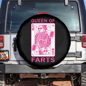 Queen of Farts Spare Tire Cover Funny Joke Inappropriate Fart Prank Gift TS10 No hole Black Print Your Wear