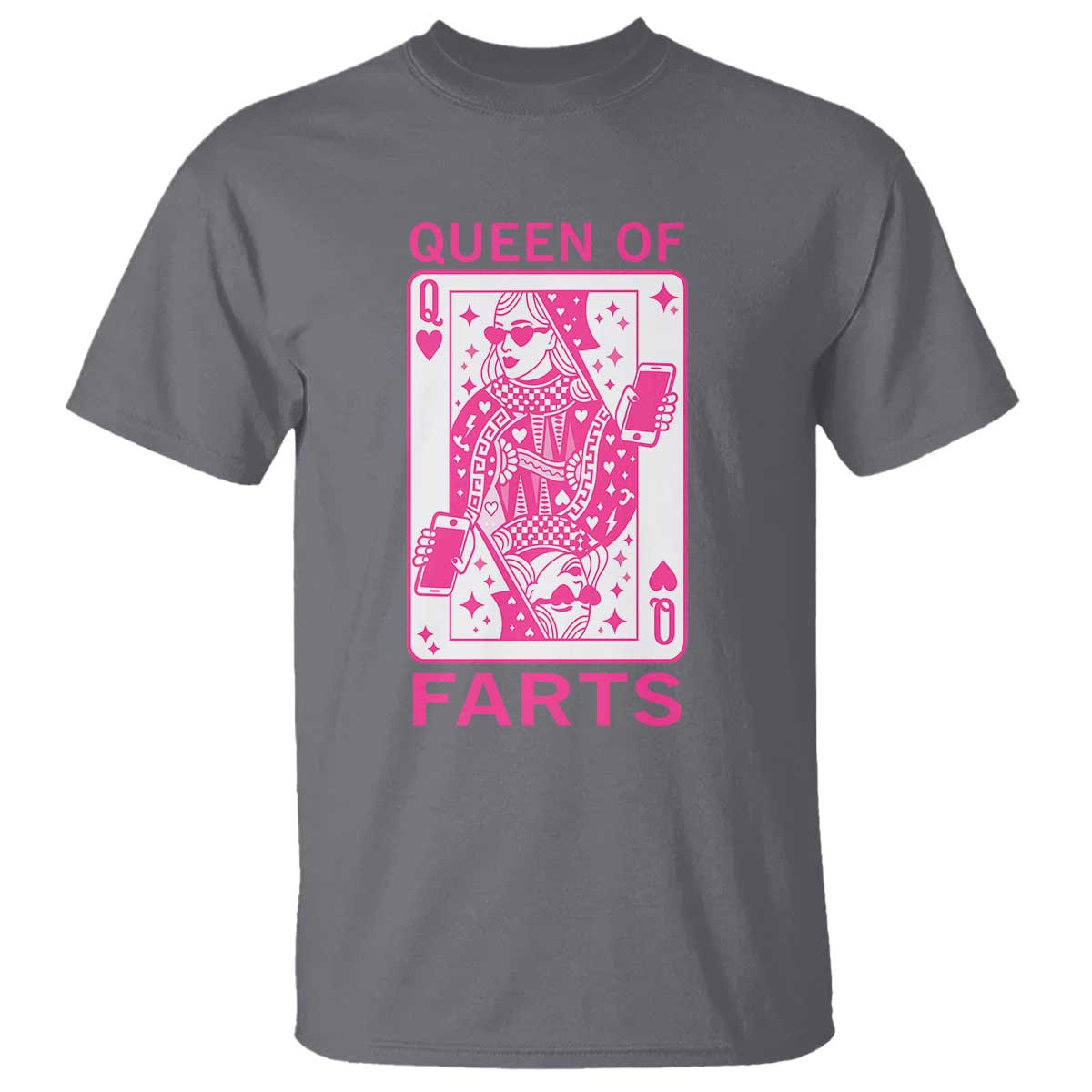 Queen of Farts T Shirt Funny Joke Inappropriate Fart Prank Gift TS10 Charcoal Print Your Wear