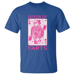 Queen of Farts T Shirt Funny Joke Inappropriate Fart Prank Gift TS10 Royal Blue Print Your Wear