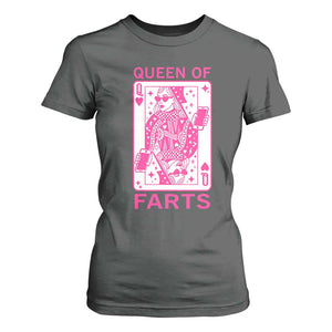 Queen of Farts T Shirt For Women Funny Joke Inappropriate Fart Prank Gift TS10 Dark Heather Print Your Wear