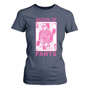 Queen of Farts T Shirt For Women Funny Joke Inappropriate Fart Prank Gift TS10 Navy Print Your Wear