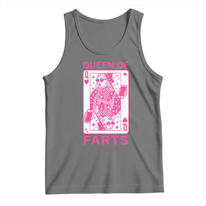 Queen of Farts Tank Top Funny Joke Inappropriate Fart Prank Gift TS10 Black Heather Print Your Wear