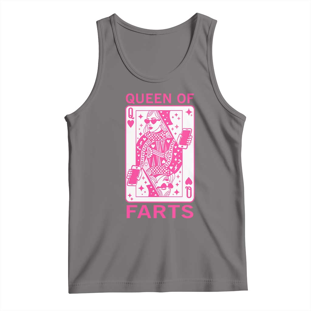 Queen of Farts Tank Top Funny Joke Inappropriate Fart Prank Gift TS10 Deep Heather Print Your Wear