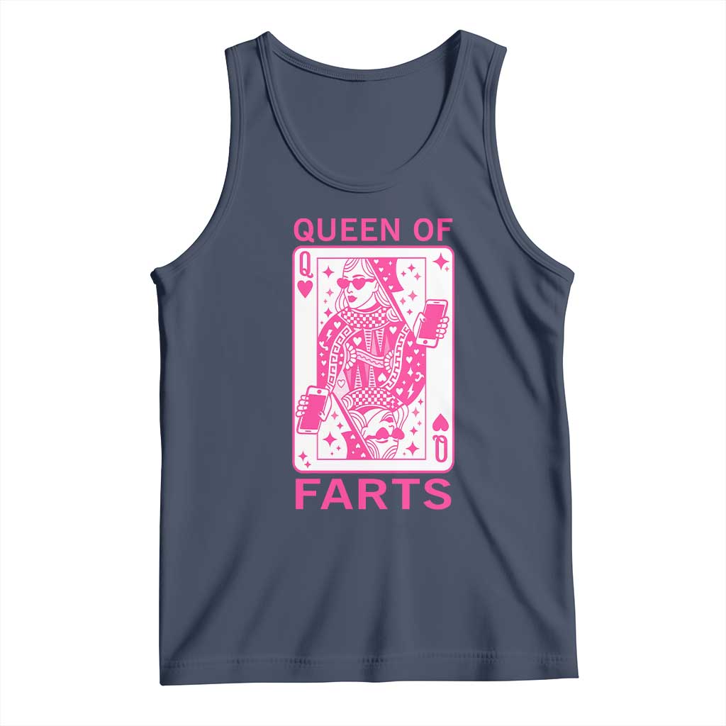 Queen of Farts Tank Top Funny Joke Inappropriate Fart Prank Gift TS10 Navy Print Your Wear
