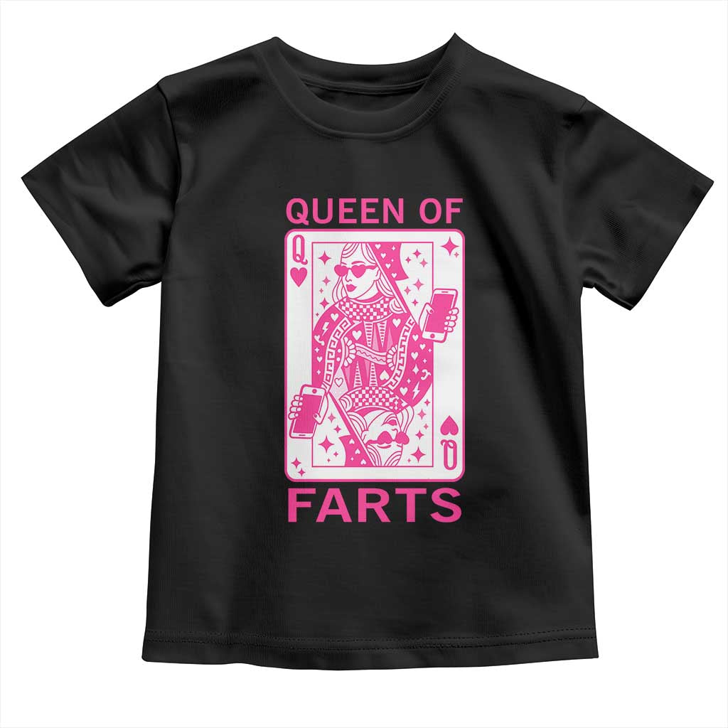 Queen of Farts Toddler T Shirt Funny Joke Inappropriate Fart Prank Gift TS10 Black Print Your Wear