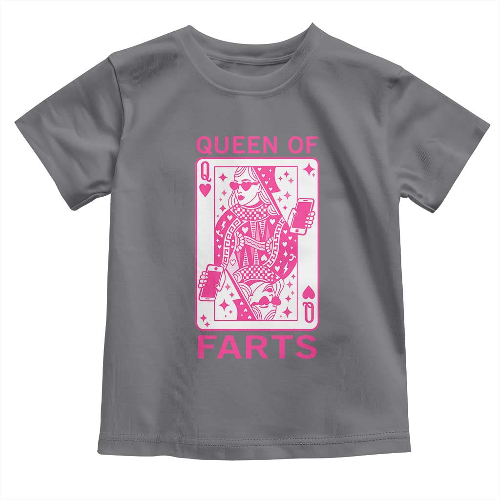 Queen of Farts Toddler T Shirt Funny Joke Inappropriate Fart Prank Gift TS10 Charcoal Print Your Wear