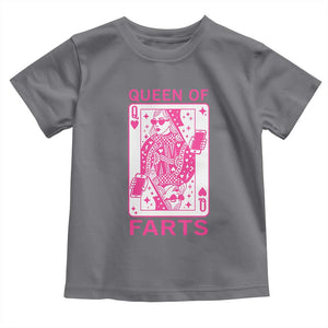 Queen of Farts Toddler T Shirt Funny Joke Inappropriate Fart Prank Gift TS10 Charcoal Print Your Wear