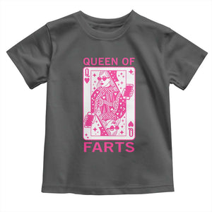 Queen of Farts Toddler T Shirt Funny Joke Inappropriate Fart Prank Gift TS10 Dark Heather Print Your Wear