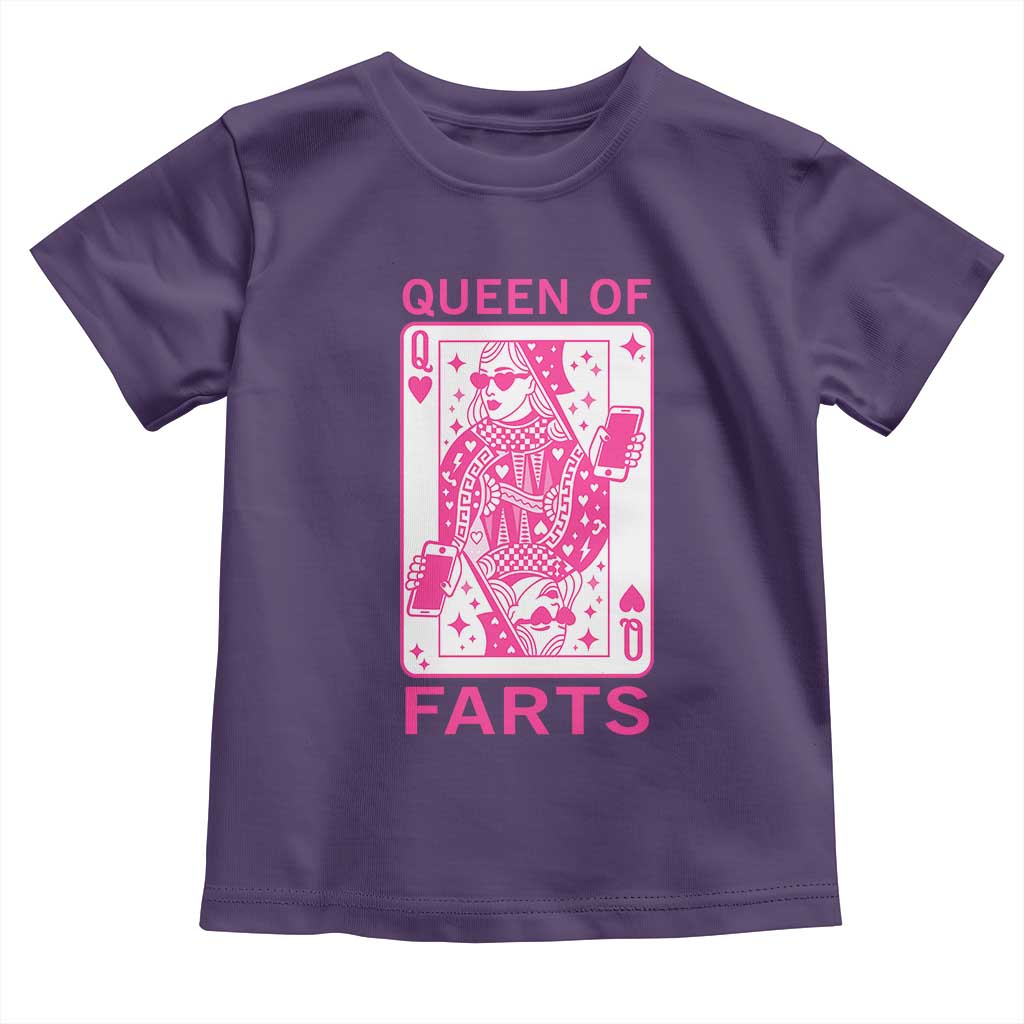 Queen of Farts Toddler T Shirt Funny Joke Inappropriate Fart Prank Gift TS10 Purple Print Your Wear