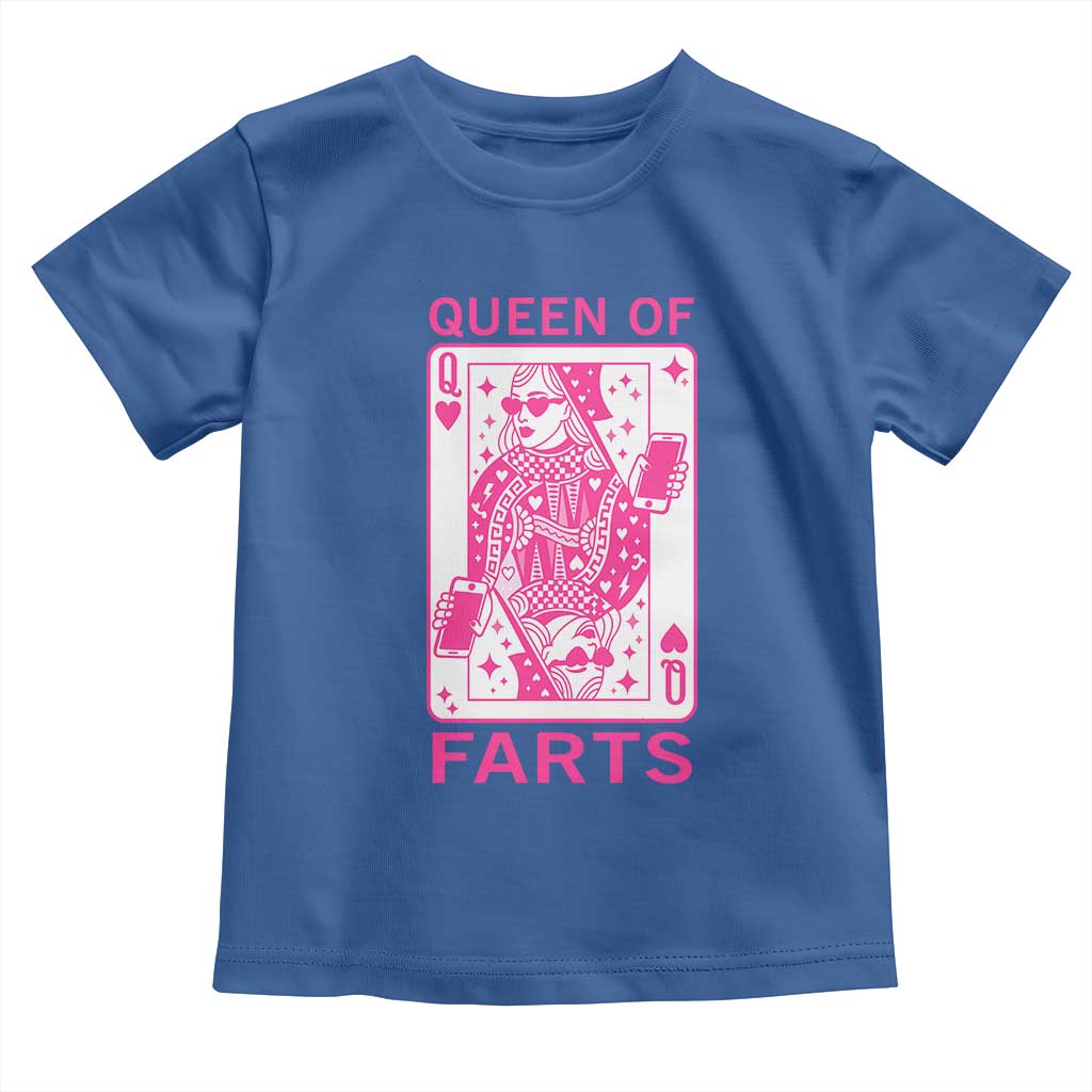 Queen of Farts Toddler T Shirt Funny Joke Inappropriate Fart Prank Gift TS10 Royal Blue Print Your Wear
