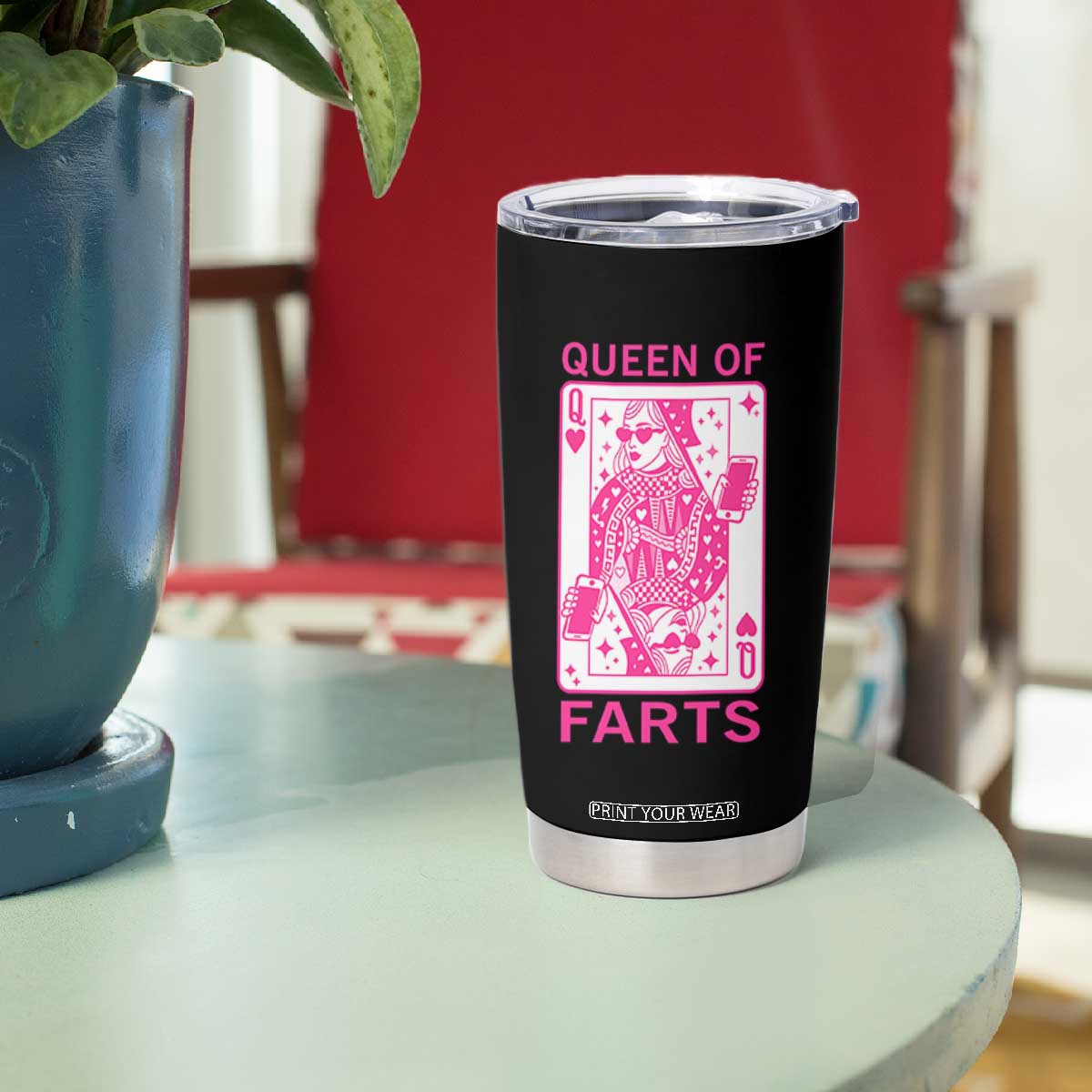 Queen of Farts Tumbler Cup Funny Joke Inappropriate Fart Prank Gift TS10 Print Your Wear