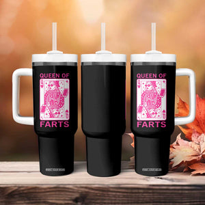 Queen of Farts Tumbler With Handle Funny Joke Inappropriate Fart Prank Gift TS10 Print Your Wear
