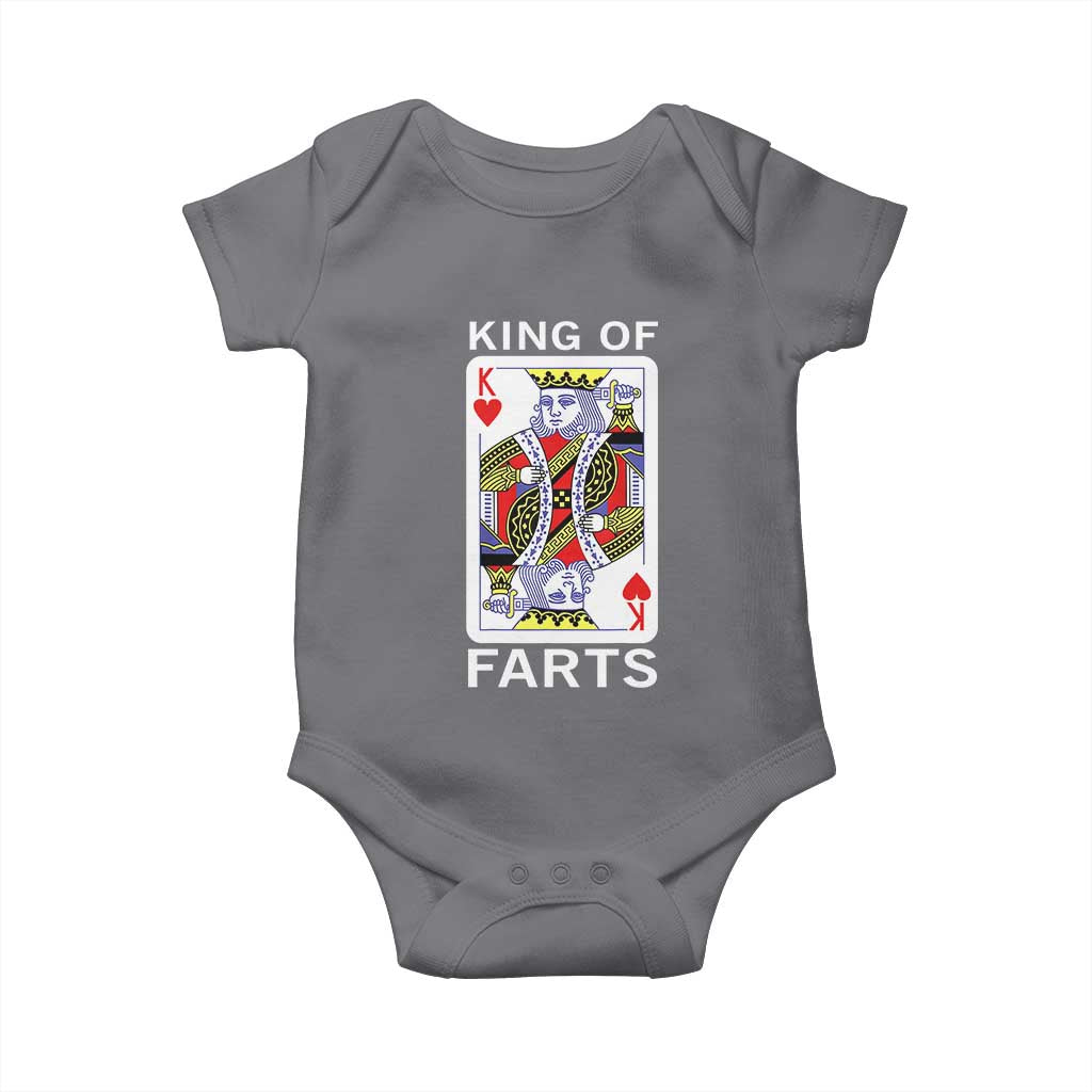 King of Farts Baby Onesie Funny Joke Inappropriate Fart Prank Gift TS10 Charcoal Print Your Wear